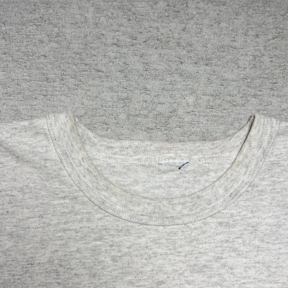 Champion Mens T-Shirt Large Gray Script Logo Short Sleeve Embroidered - Picture 5 of 10